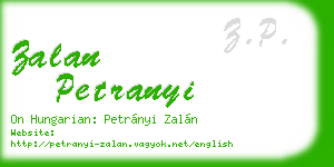 zalan petranyi business card